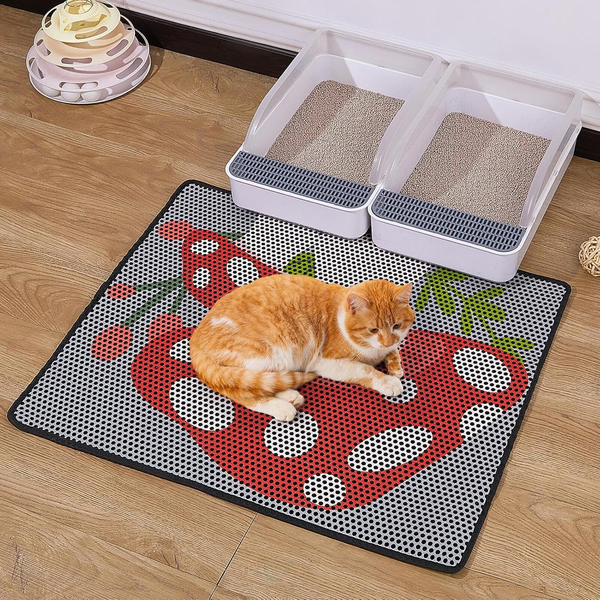 Cat Litter Mat, Double Layer 30"X24" Cat Litter Trapping Mat