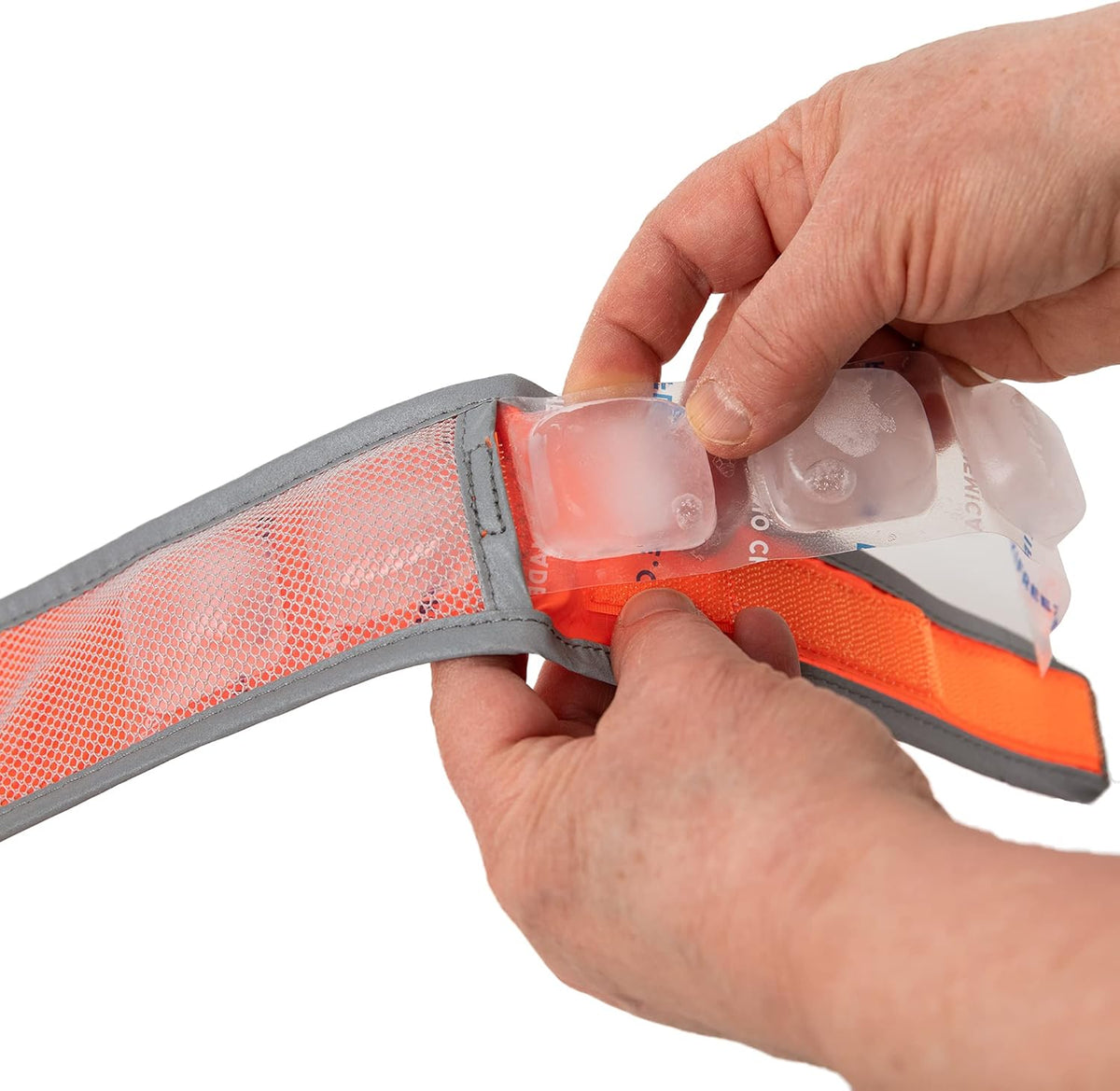 Hi-Vis Cooling Dog Collar for Medium Dogs – Reflective Re-Freezable Ice Collar for Hot Weather & Heat Relief (Orange, Medium)