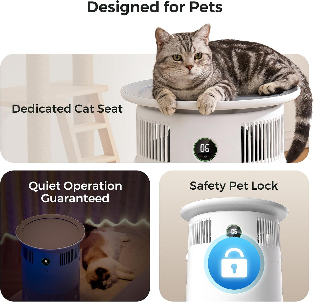 Air Purifier for Home Pets Bedroom Dorm Room Covers up to 1290 Sq.Ft
