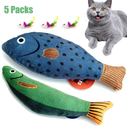 Cats Catnip Toys, Realistic Fish Interactive Toys for Kitty Pets