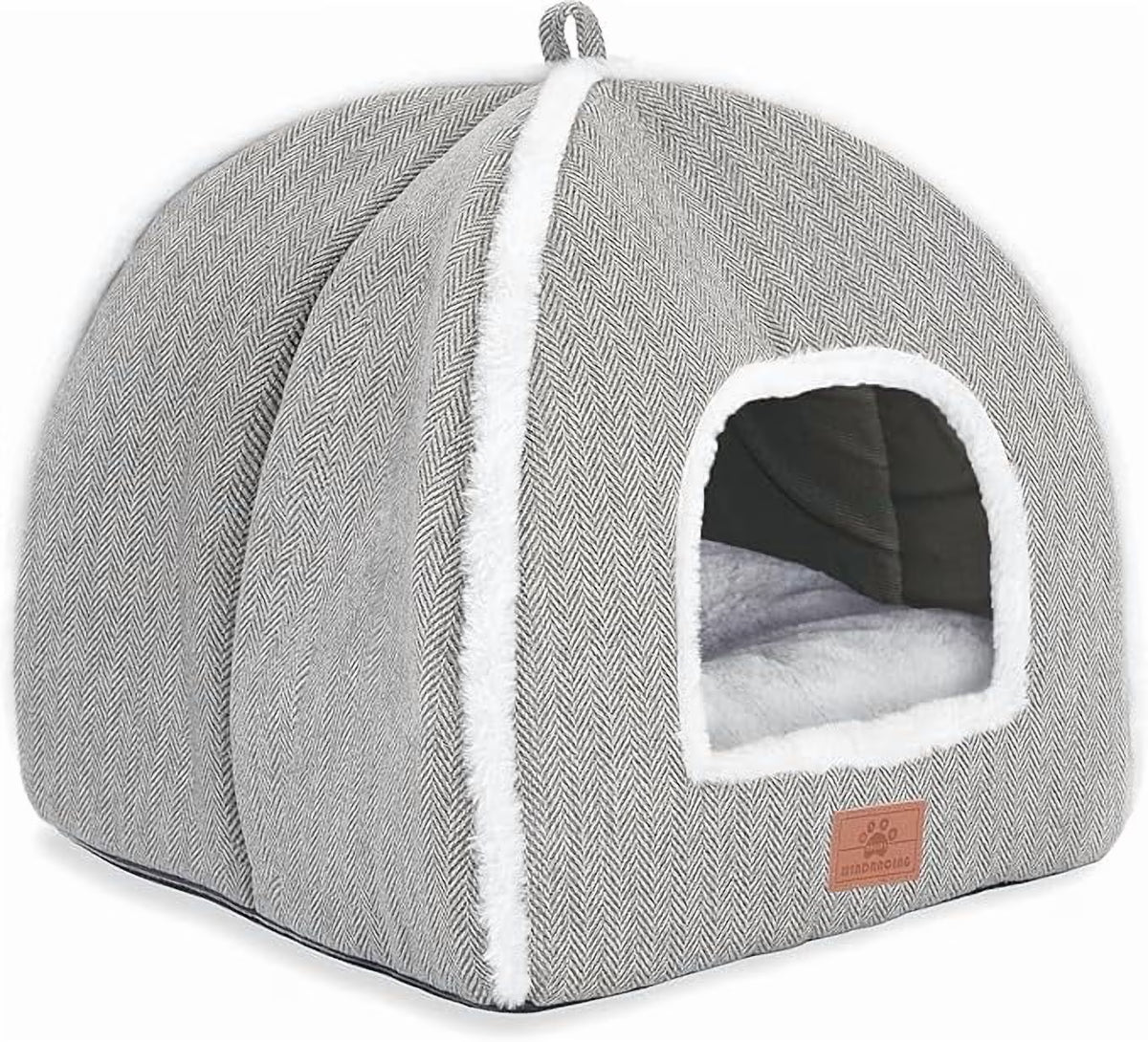 Cat Bed for Indoor Cats - Cat Cave Bed Cat House Cat Tent with Removable Washable Cushioned Pillow