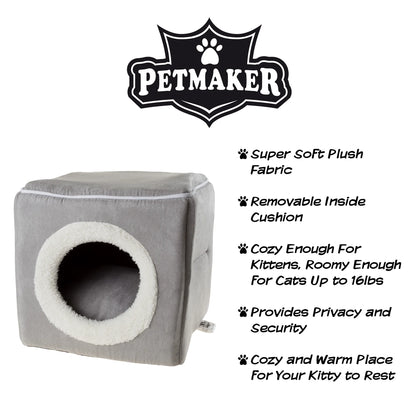 Cozy Cave Pet Cat Bed, Gray