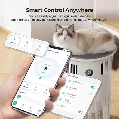 Air Purifier for Home Pets Bedroom Dorm Room Covers up to 1290 Sq.Ft