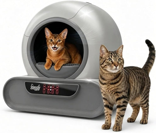 70L Anti-Pinch Feature Automatic Cat Litter Box, Self Cleaning Litter Box