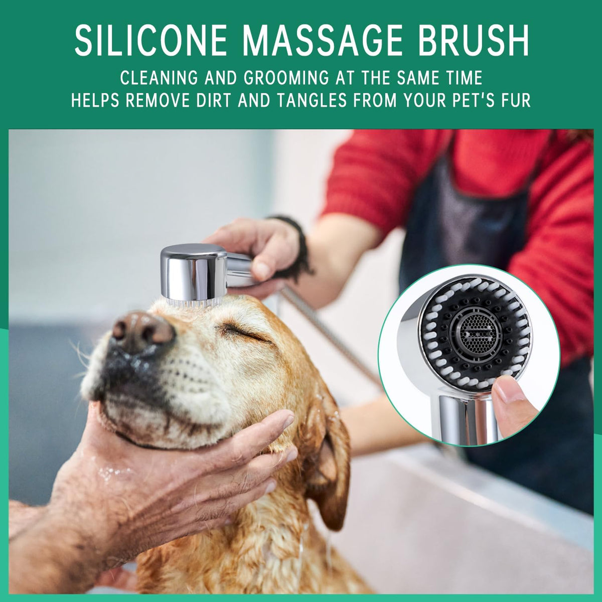 High Pressure3 Mode Dog Shower Attachment with ON/OFF Switch