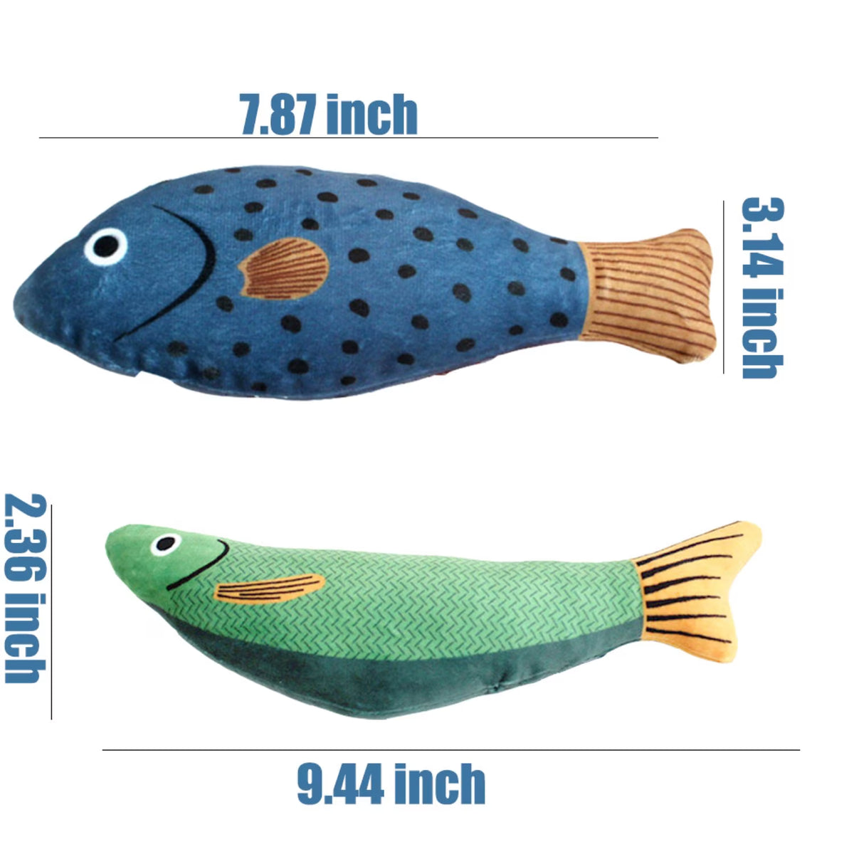Cats Catnip Toys, Realistic Fish Interactive Toys for Kitty Pets