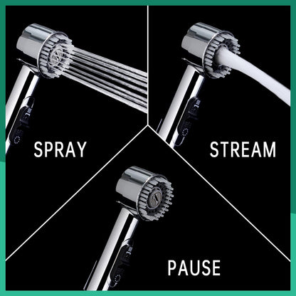 High Pressure3 Mode Dog Shower Attachment with ON/OFF Switch