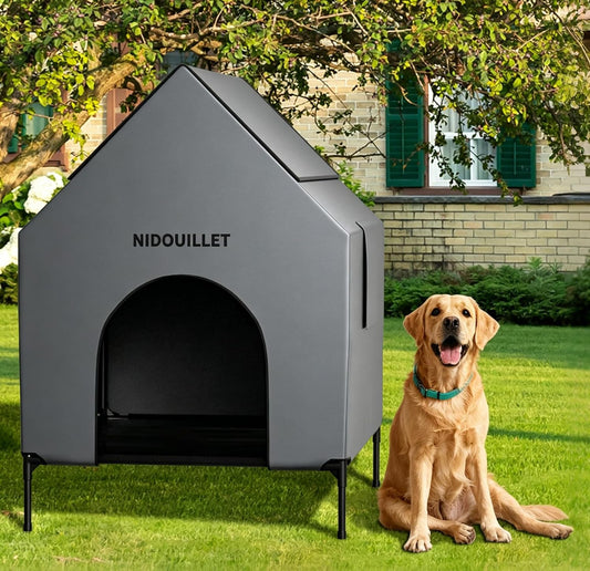 Dog House Outdoor 36 Inch Dog Shelter with Bed for Medium & Small Dogs