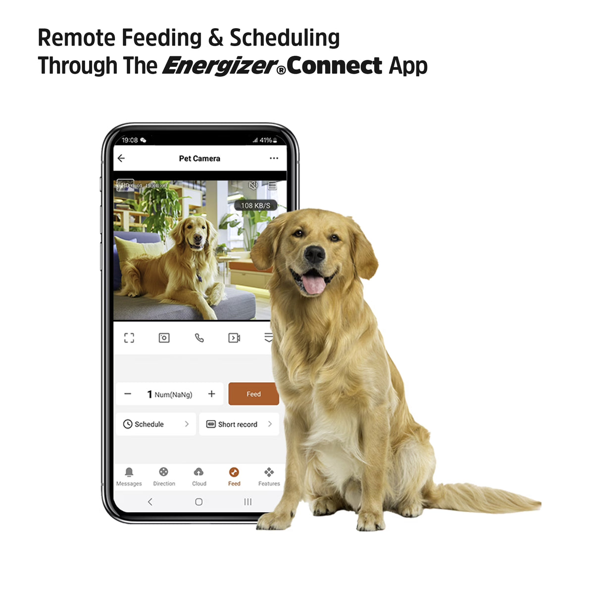 Smart Pet Treater, Interactive Pet Treat Dispenser W/ 2K Video Camera & 2-Way Audio, White