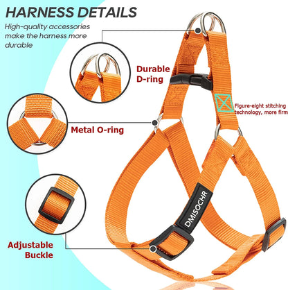 Dog Harness and Leash Set with Collar - Step in No Pull Dog Harness