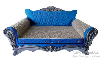 Cat Scratcher Sofa with Catnip, Corrugated Cardboard Cat Lounge Bed