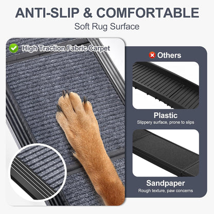 Dog Ramp for Car 63" L × 17" W, Pet Ramp for Truck Foldable
