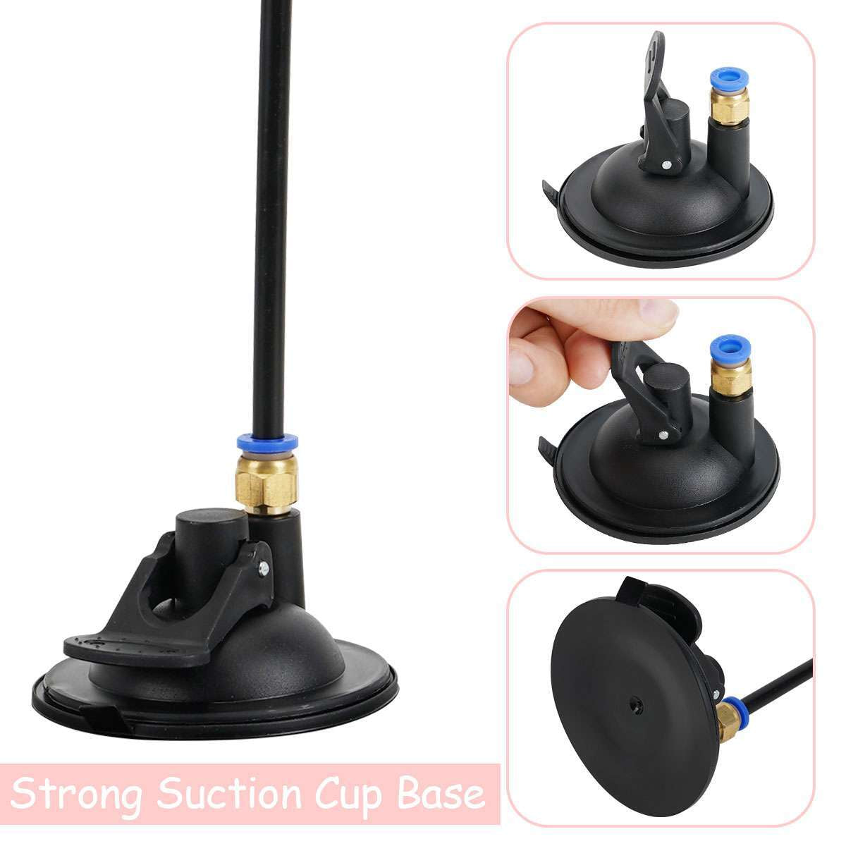 Bendable Teaser Wand Toy with Suction Cup Base Feather Bells Cat Interactive Pet