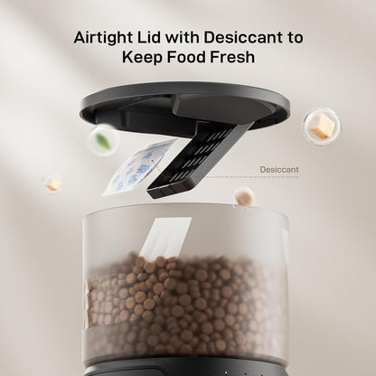 PET Automatic Cat Feeder and Water Fountain: 3L Timed Precise Cats Food Dispenser& Reliable Programming 1-6 Meals/Day- 3L Cat Water Dispenser with Filter- Auto Pet Feeder Easy to Clean