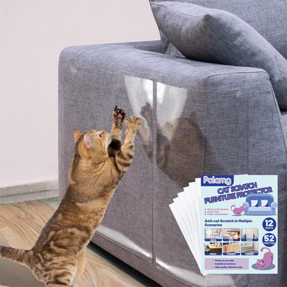 Cat Scratch Furniture Protector, 12-Pack Clear Sofa Guards