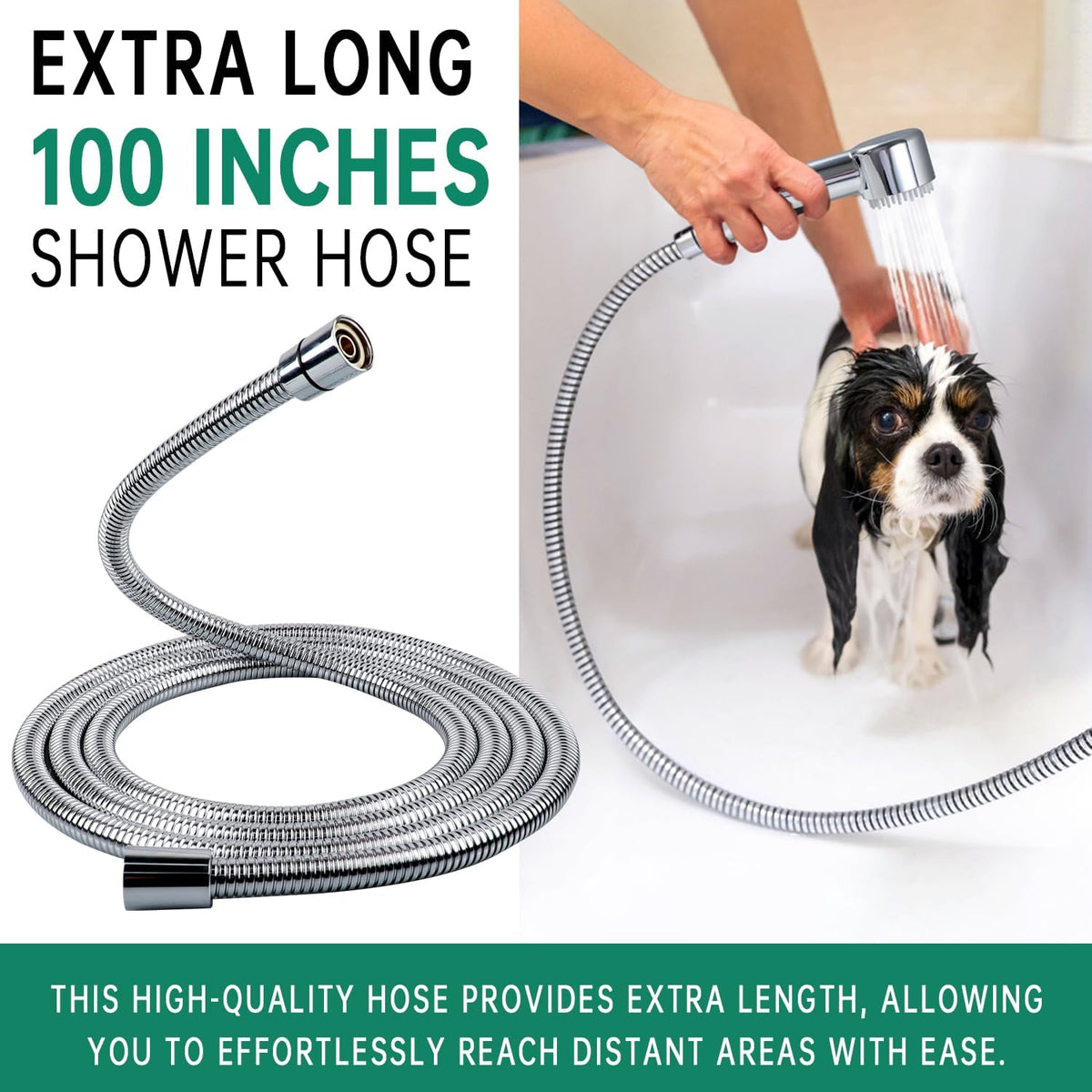High Pressure3 Mode Dog Shower Attachment with ON/OFF Switch