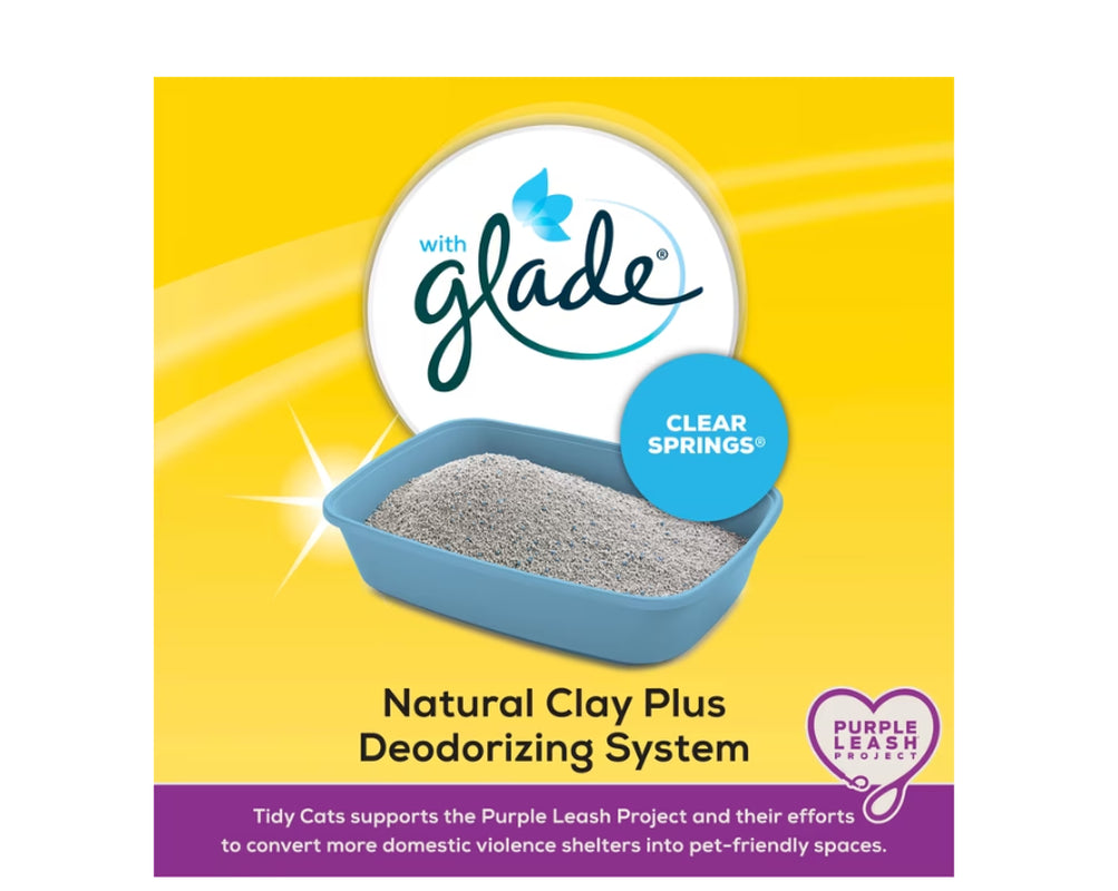 Purina Clumping Cat Litter, Glade Clear Springs Deodorizing, Low Dust, 35 Lb. P
