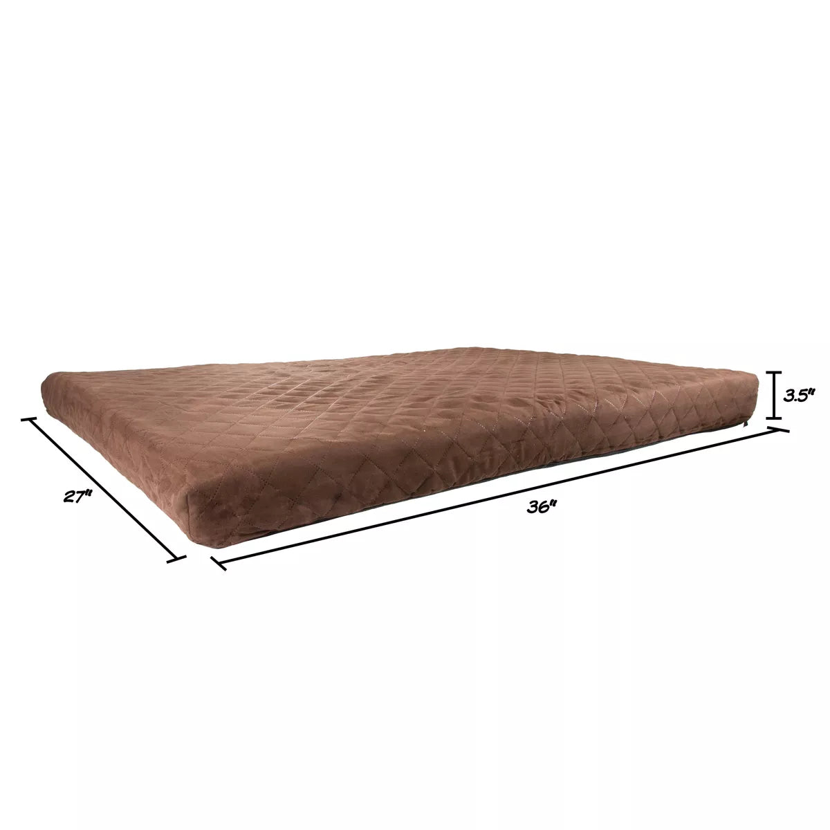 Waterproof Dog Bed – 2-Layer Memory Foam Dog Bed with Removable Machine Washable Cover – 36X27 Dog Bed for Large Dogs up to 75Lbs by PETMAKER (Brown)