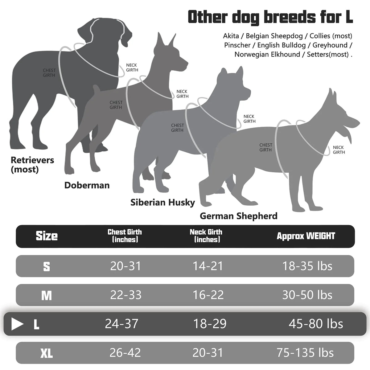 Dog Harness for Large Dogs No Pull, Adjustable Dog Vest Harness, Large Dog Harness with Durable Handle, Reflective Soft Padded Dog Vest Harness for Running Walking, Black