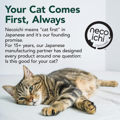 Necoichi Cardboard Cat Scratcher Bed for Indoor Cats - Cat Scratching Board, Horizontal Cat Scratch Pad Lounger with Reversible Usability and Extra Comfort for Lounge, Curved (18" Medium, Dark Cherry)