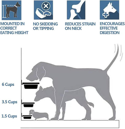 Elevated Cat Bowls, Raised Cat Food and Water Bowls,Wall Mounted Pet Comfort Feeding Bowls