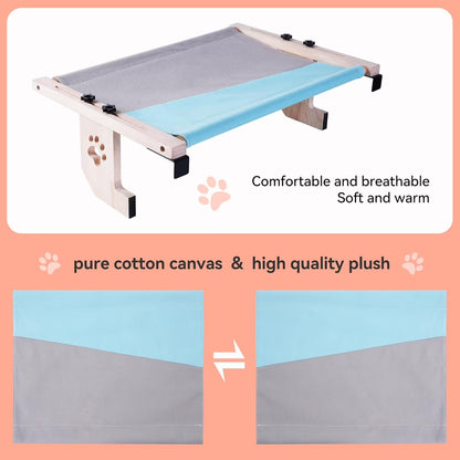 Cat Window Hammock,Cat Window Perch,Cat Window Bed,Easy to Adjust Cat Hammock for Window, Bedside,Drawer and Cabinet