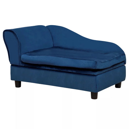 Pawhut Fancy Dog Bed for Small Dogs with Hidden Storage, Small Dog Couch with Soft Foam, Dog Sofa Bed, Cushy Dog Bed