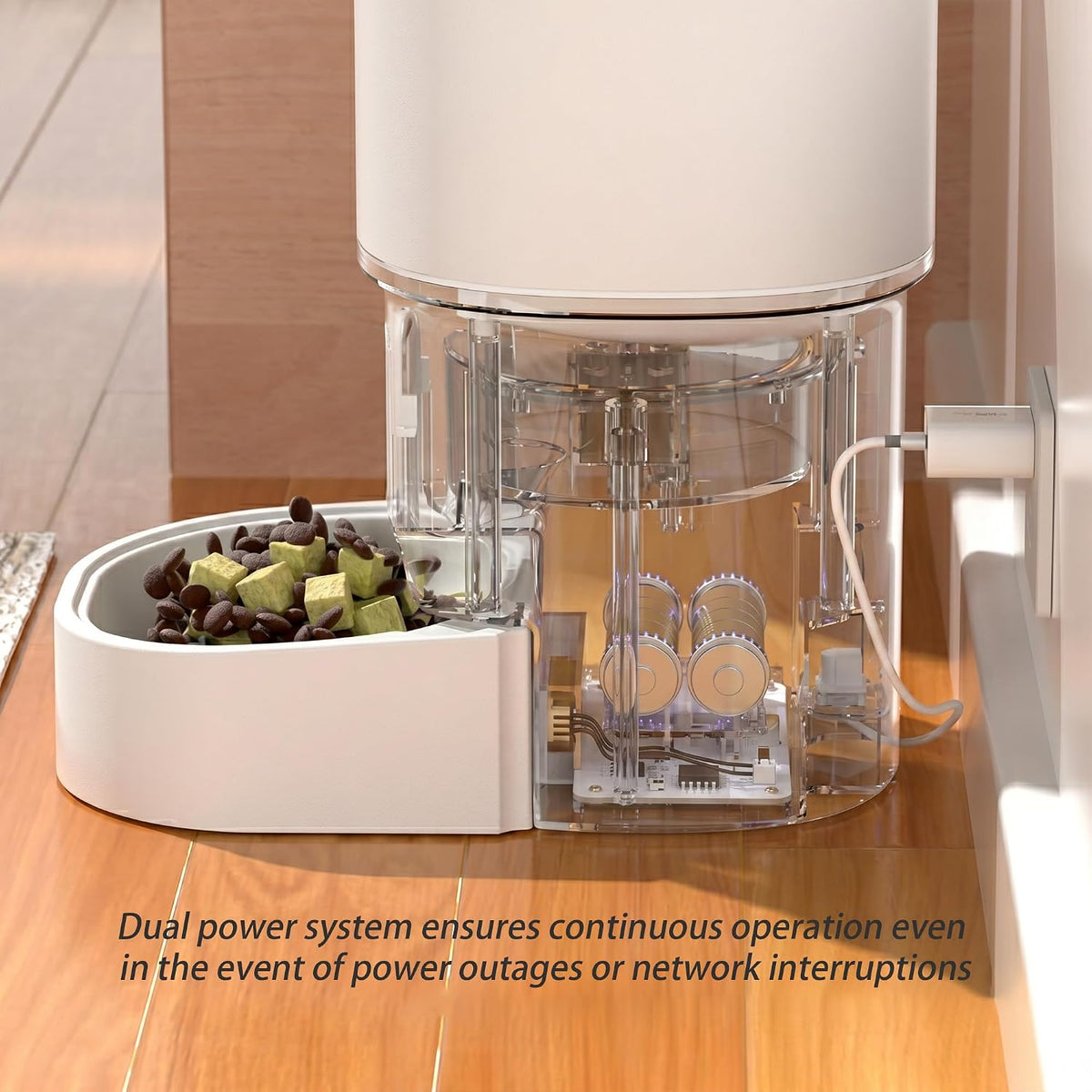 Automatic Cat Feeder,4L Timed Pet Food Dispenser with 2.4G Wifi,Detachable