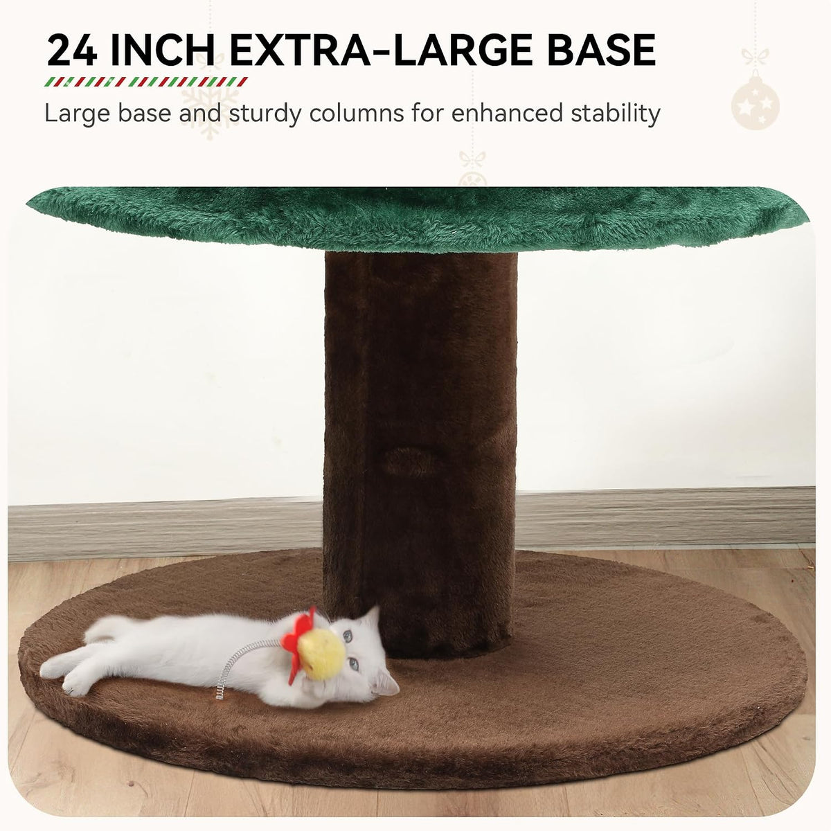 52" Christmas Cat Tree with 2-Storey House