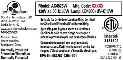 HEPA Air Purifier - Large Room Air Purifier for Bedroom, Office, Dorm, and Home - Filters Pet Dander, Dust, Pollen, Smoke, Scents - AC4825W2PK - 22" Tower - White - 2-Pack
