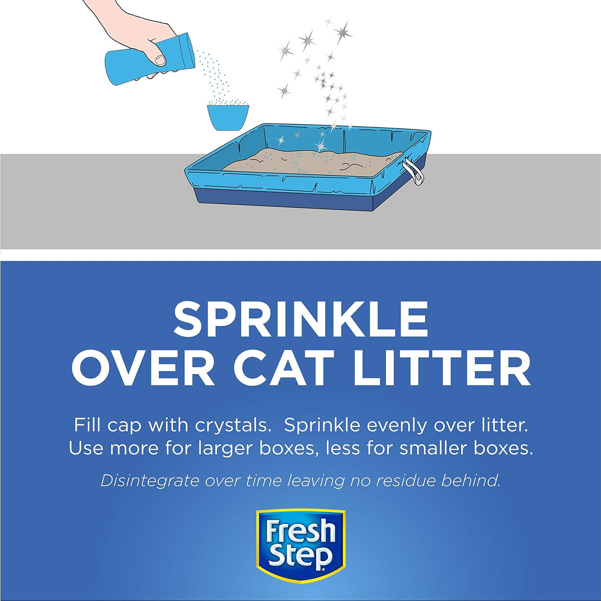 Cat Litter Crystals Deodorizer, Fresh Scent, 15 Oz