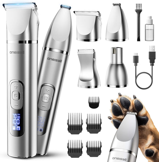 4 in 1 Dog Grooming Kit with LCD Display