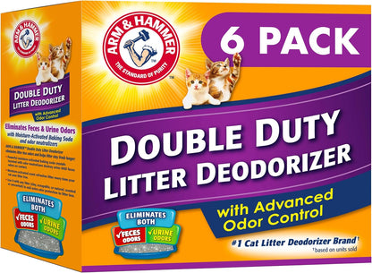 Cat Litter Deodorizer Double Duty, 30 Oz, 6 Pack