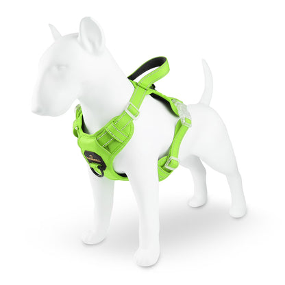 Reflective Dog Harness No Pull Dog Vest Harness with Handle,No Choke Adjustable Soft Padded Pet Vest for Small Dogs,Green Dog Galters