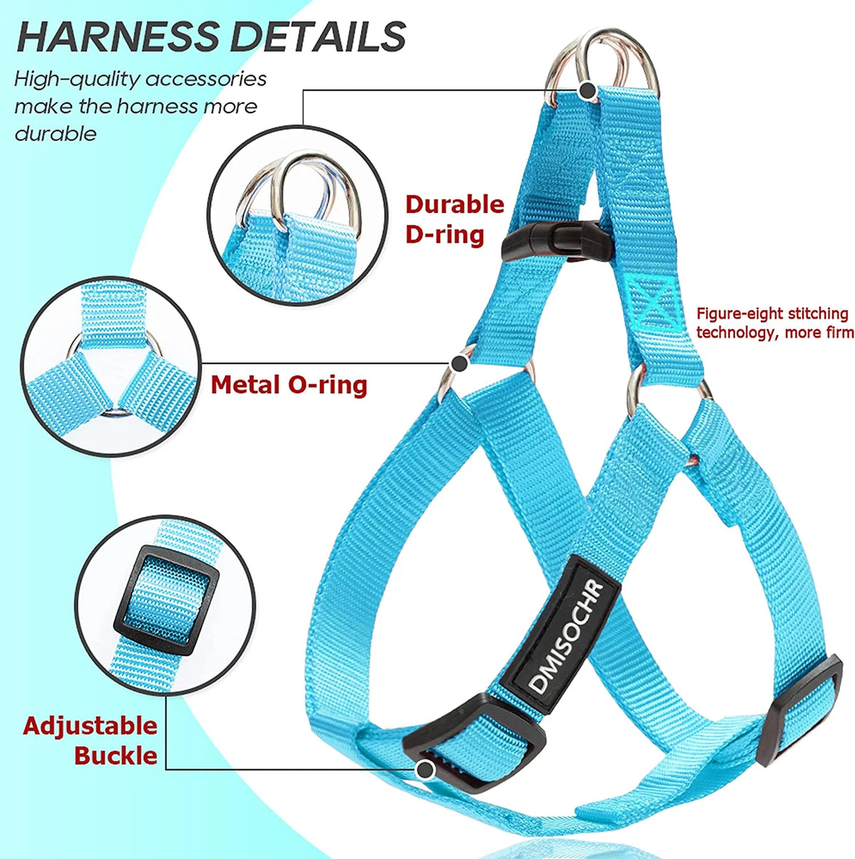 Dog Harness and Leash Set with Collar - Step in No Pull Dog Harness