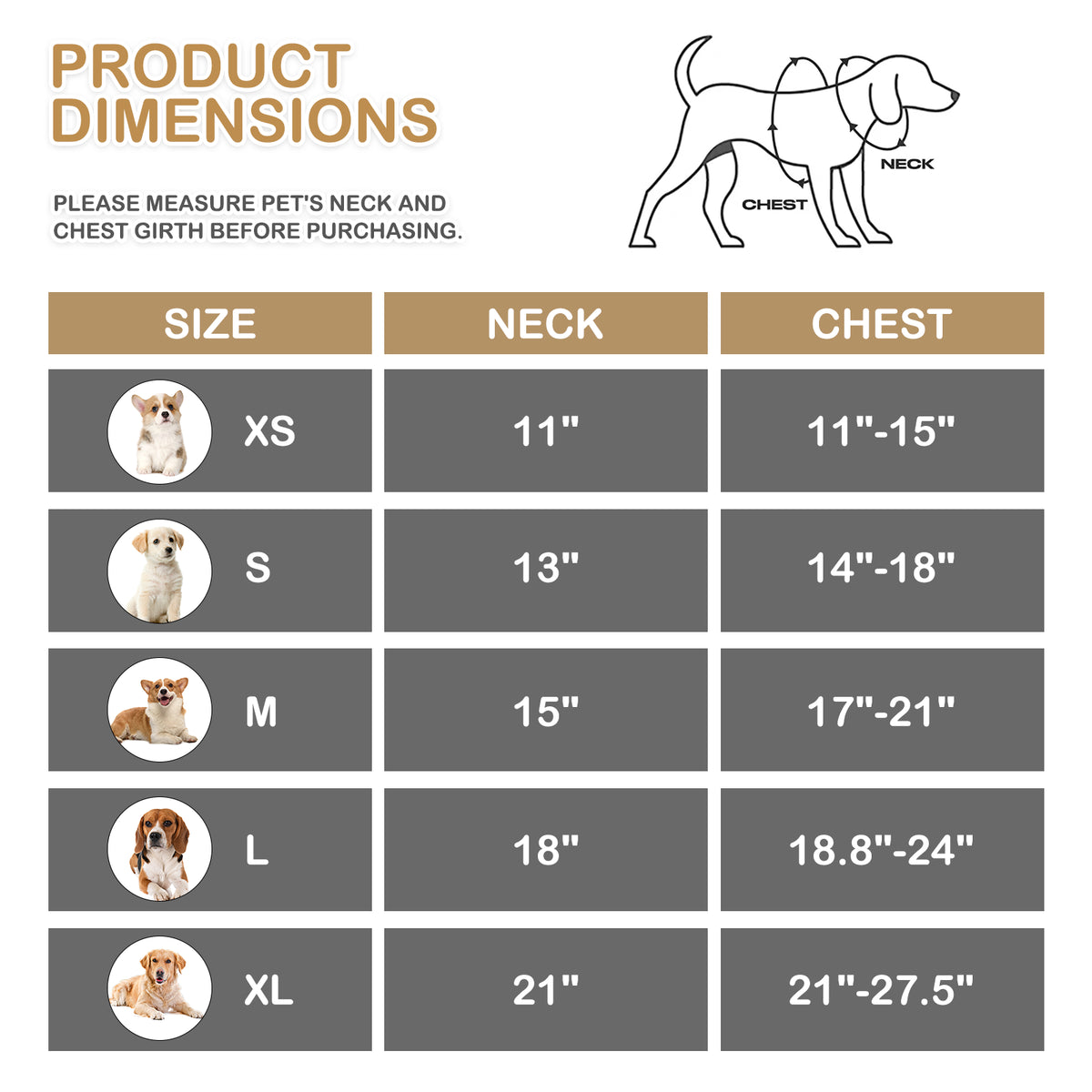 No Pull Dog Harness, Pet Vest Adjustable Mesh Breathable Harnesses for Dogs Walking, Light Brown XS