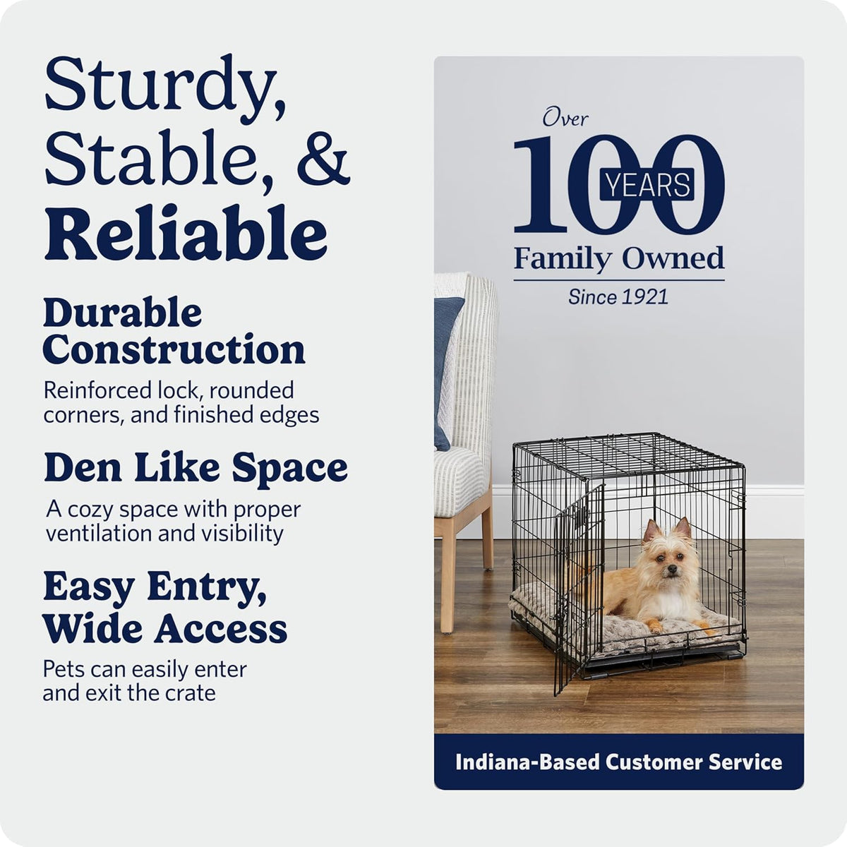 Midwest 24-Inch Single Door Icrate, for Small Breeds, 12-20 Lbs