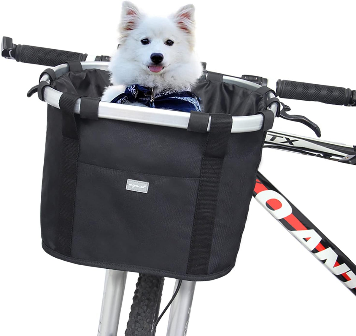 Bicycle Basket Dog Bike Handlebar Basket Front,Folding Detachable Quick Release Easy Install,Cycling Picnic Bag