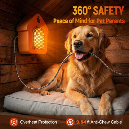 Dog House Heater with Thermostat, Chicken Coop Heater