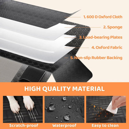 Dog Car Seat Cover Back Hard Bottom Extender for Dogs Supports 400LBS Pet USA
