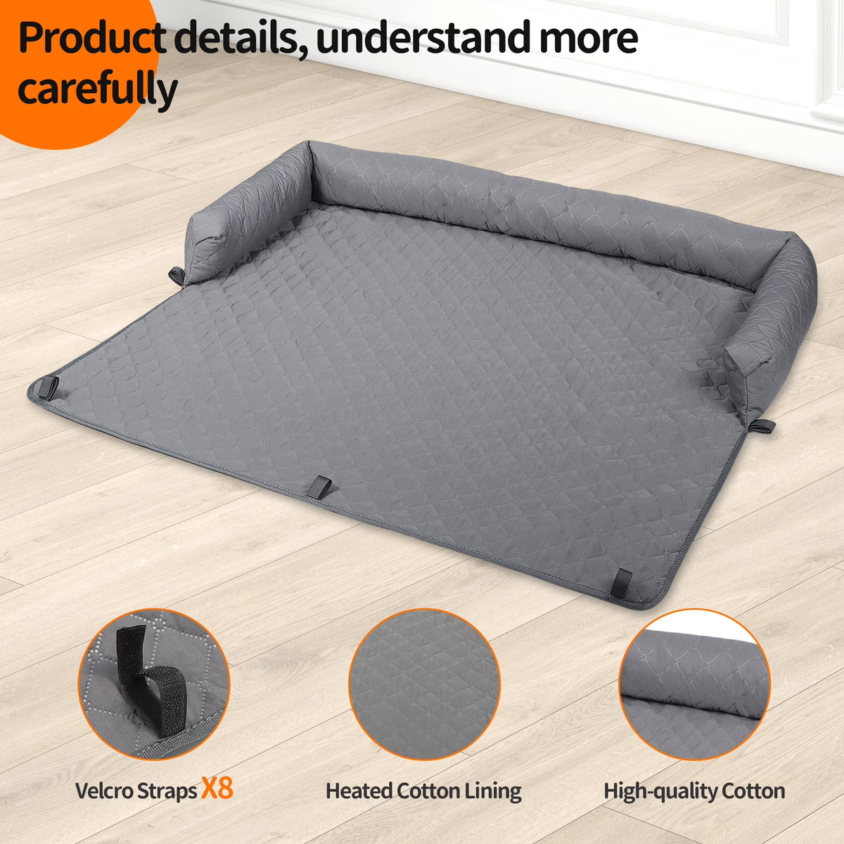 Washable Dog Couch Bed,Large Dog Bed Furniture Protector for Couch,Cooling Elevated Dog Bed Mat Pillow
