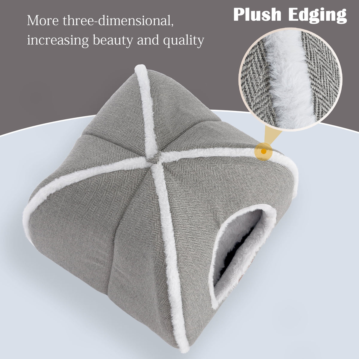 Cat Bed for Indoor Cats - Cat Cave Bed Cat House Cat Tent with Removable Washable Cushioned Pillow