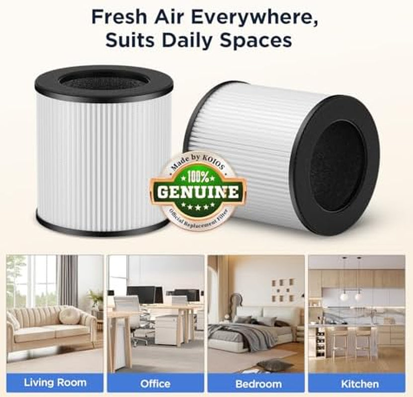 C150 Air Purifiers for Home&2 Pack Air Purifier Filter, Official Certified H13 True HEPA Replacement Filter