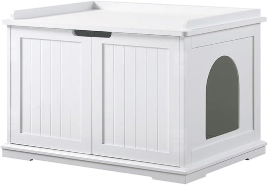 Cat Litter Box Enclosure Furniture, Hidden Litter Box Cover
