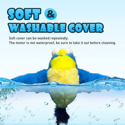 Cat Toys for Indoor Cats,Flapping Bird Rechargeable Touch Activated Toy Interactive Kitten Exercise Toy Cat Kicker Catnip Toys (No Flying)