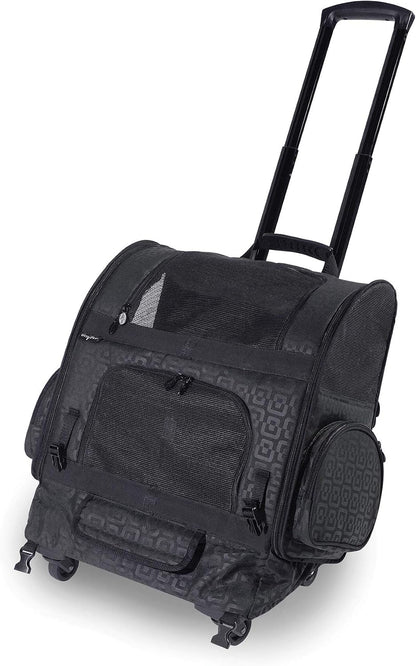 Dog Carrier - Medium Black Roller Bag Pet Carrier