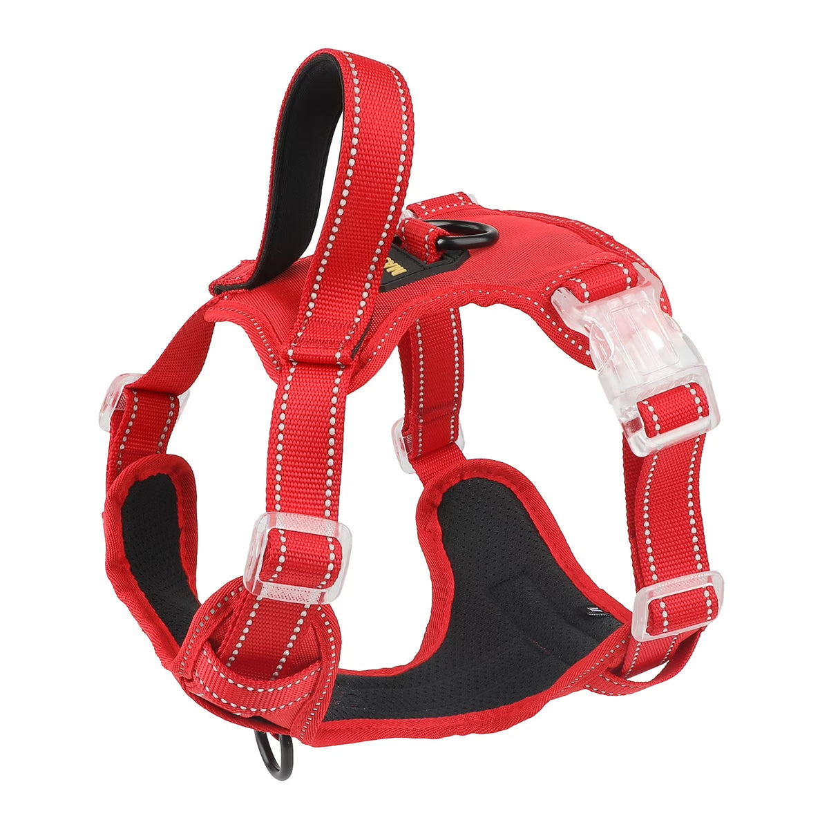 Reflective Dog Harness No Pull Dog Vest Harness with Handle,No Choke Adjustable Soft Padded Pet Vest for Small Dogs,Red Dog Galters
