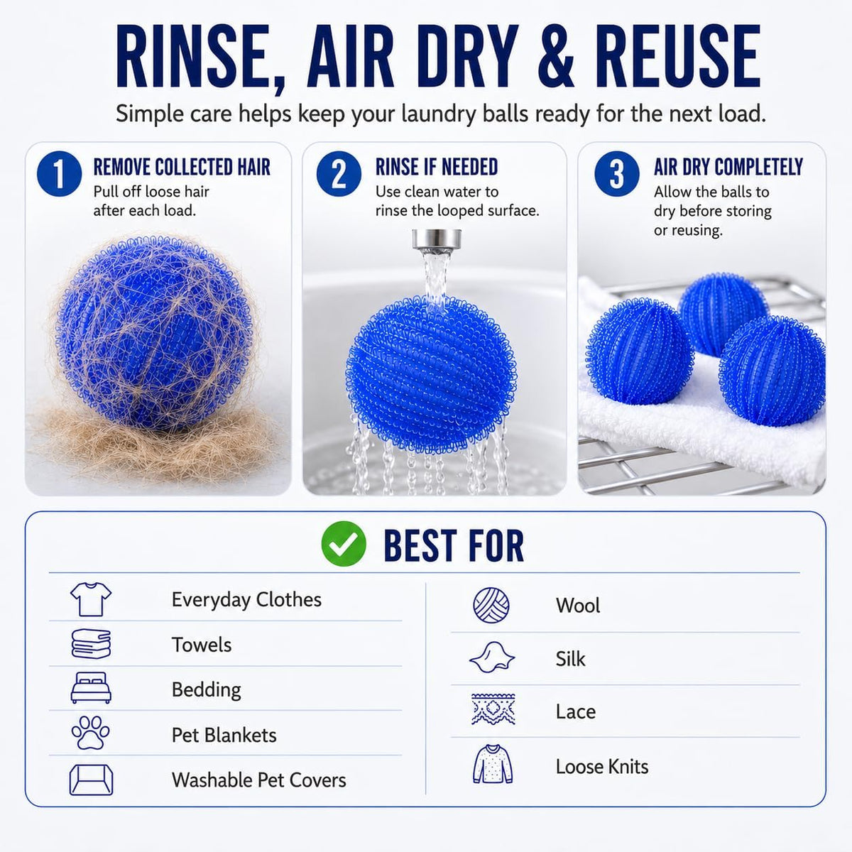 12 Pack Pet Hair Remover for Laundry, Reusable Cat & Dog Laundry Hair Catcher for Washing Machine and Dryer, Laundry Lint Remover for Clothes, Bedding, Towels & Pet Blankets