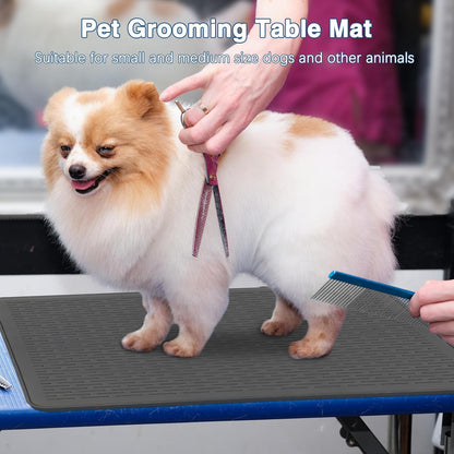 Dog Grooming Table Mat, Non-Slip Silicone Pad, 28 X 19.7 in Black
