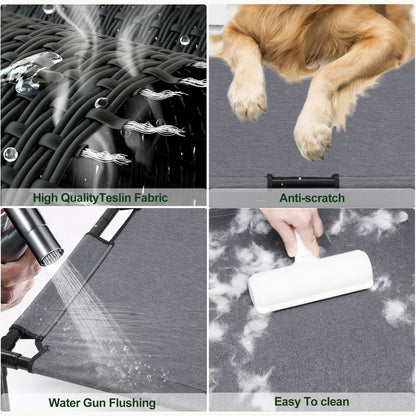 Washable Dog Couch Bed,Large Dog Bed Furniture Protector for Couch,Cooling Elevated Dog Bed Mat Pillow